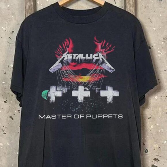 Vintage 90s Metallica Master of Puppets Album T-Shirt, Metallica band shirt tee - Picture 2 of 4